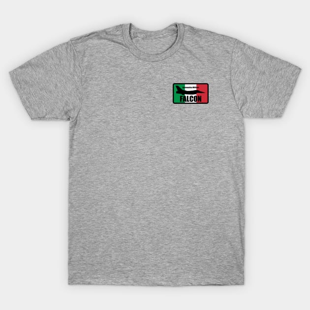 Italian F-16 Falcon (Small logo) T-Shirt by TCP